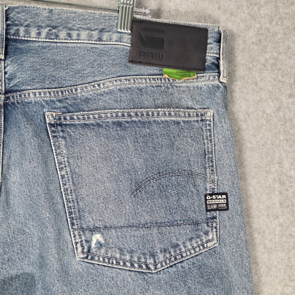 G-Star Raw Men 40 x 31.5 Type 49 Relaxed Straight Jean Blue Organic Cotton Blend